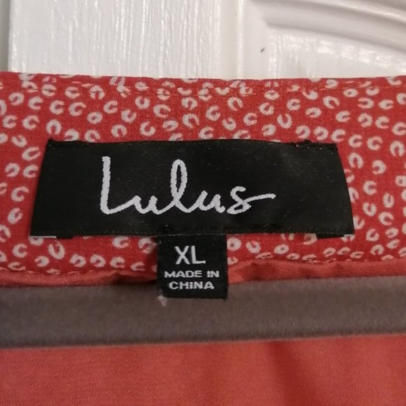 Lulus XL Red Chiffon Mini Dress - Picture 4 of 5